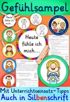 Vorschau - Arbeitsblätter - Gefühlsampel Bastelvorlage Grundschule - Gefühle erkennen - Deckblatt