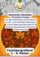 Vorschau - Mal- und Bastelvorlagen - September Mandalas Herbst - Deckblatt