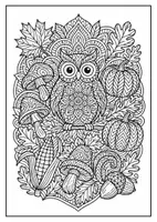 Vorschau - Mal- und Bastelvorlagen - Oktober Mandalas Herbst - Seite 1
