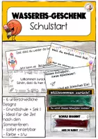 Vorschau - Mal- und Bastelvorlagen - Wassereis Geschenk Schulstart Grundschule Sek I - Deckblatt