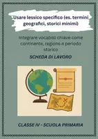 anteprima - Schede informative - Integrare vocaboli chiave come continente, regione e periodo storico - SL - Pagina di copertina