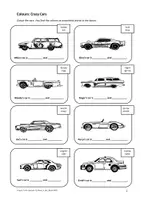 Vorschau - Arbeitsblätter - Colours: Crazy Cars - Seite 1