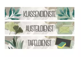 Vorschau - Poster - Klassendienste Schilder (PDF) - Abenteuer Klassenzimmer - Seite 1