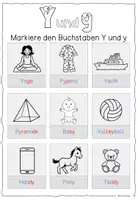 Vorschau - Arbeitsblätter - Buchstabe Y y / Buchstabeneinführung - Seite 1