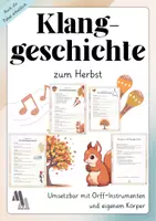Vorschau - Arbeitsblätter - Klanggeschichte zum Mitmachen - Herbst - Orff-Instrumenten - Deckblatt