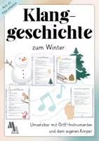 Vorschau - Arbeitsblätter - Klanggeschichte zum Mitmachen - Winter - Orff-Instrumente - Deckblatt