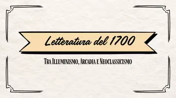 anteprima - Materiale interattivo - Letteratura del 1700 - Pagina di copertina