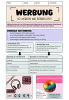 Vorschau - Arbeitsblätter - Werbung - so werden wir beeinflusst! - Deckblatt