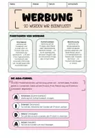 Vorschau - Arbeitsblätter - Werbung - so werden wir beeinflusst! - Seite 1