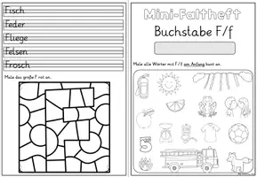 Vorschau - Arbeitsblätter - Buchstabeneinführung Buchstabe F | Mini-Faltheft Grundschrift Klasse 1 - Seite 3