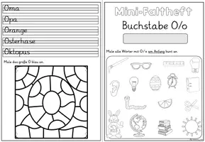 Vorschau - Arbeitsblätter - Buchstabeneinführung Buchstabe O | Mini-Faltheft Grundschrift Klasse 1 - Seite 3