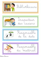Aperçu - Apprentissages en autonomie - Affichage Responsabilité - Métiers de la classe - Page 2