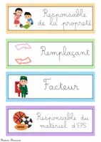 Aperçu - Apprentissages en autonomie - Affichage Responsabilité - Métiers de la classe - Page 3
