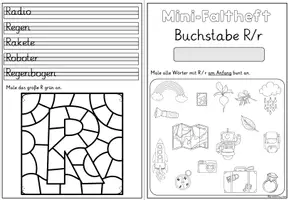 Vorschau - Stationenlernen - Buchstabeneinführung Buchstabe R | Mini-Faltheft Grundschrift Klasse 1 - Seite 3