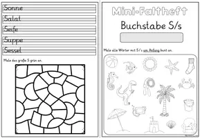 Vorschau - Arbeitsblätter - Buchstabeneinführung Buchstabe S | Mini-Faltheft Grundschrift Klasse 1 - Seite 3
