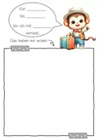 Vorschau - Arbeitsblätter - Affenklasse Reisetagebuch zum freien Schreiben - Seite 2