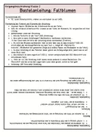 Vorschau - Stundenentwürfe - Vorgangsbeschreibung Faltblume (Texte verfassen Bastelanleitung) - Seite 1