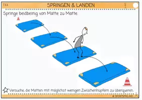 Vorschau - Stationenlernen - SPRINGEN & LANDEN (Turnen) in der Grundschule - Stationskarten (Sportunterricht) - Seite 2