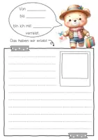 Vorschau - Arbeitsblätter - Bärenklasse Reisetagebuch zum freien Schreiben - Seite 3