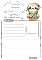 Vorschau - Arbeitsblätter - Faultierklasse Reisetagebuch zum freien Schreiben - Seite 3