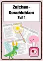 Vorschau - Arbeitsblätter - Zeichengeschichten / Kunst / Deutsch / Lesen / Vertretung - Deckblatt