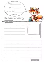 Vorschau - Arbeitsblätter - Fuchsklasse Reisetagebuch zum freien Schreiben - Seite 3