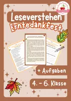 Vorschau - Arbeitsblätter - Deutsch Leseverstehen Erntedankfest Herbst-Krimi (Klasse 4-6) - Deckblatt