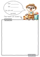 Vorschau - Arbeitsblätter - Otterklasse Reisetagebuch zum freien Schreiben - Seite 2