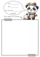 Vorschau - Arbeitsblätter - Pandaklasse Reisetagebuch zum freien Schreiben - Seite 2