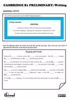 Vista previa - Hojas de trabajo - B1 PRELIMINARY – WRITING TASKS: Email, Article & Story (8) - página 3