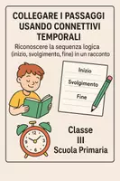 anteprima - Schede informative - Collegare i passaggi usando connettivi temporali - Pagina di copertina