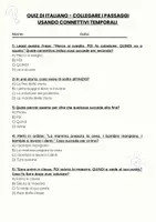 anteprima - Quiz - Collegare i passaggi usando connettivi temporali - Pagina 1