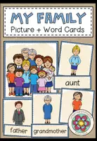 Vorschau - Bildkarten - Family – Bildkarten, Wortkarten und Flashcards | Familie Wortschatz Englisch 5.–6. Klasse - Deckblatt