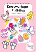Vorschau - Mal- und Bastelvorlagen - Knetvorlage Frühling - Kita und Vorschule - Deckblatt