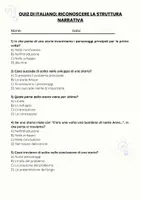 anteprima - Quiz - Riconoscere la Struttura Narrativa - Pagina 1