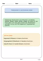 Vorschau - Arbeitsblätter - Deutsch DAZ/DAF Grammatik Modalverben - Seite 1