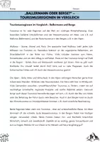 Vorschau - Arbeitsblätter - „Ballermann oder Berge“ – Tourismusregionen im Vergleich - Deckblatt