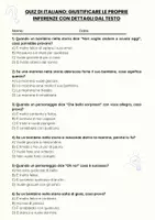 anteprima - Quiz - Giustificare le proprie inferenze con dettagli dal testo - Pagina 1