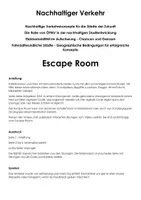 Vorschau - Arbeitsblätter - Nachhaltiger Verkehr (Escape Room) - Deckblatt