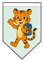 Vorschau - Mal- und Bastelvorlagen - Tigerklasse - Girlande (Schulstart) - Seite 2