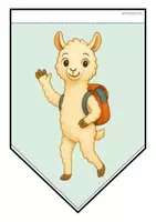 Vorschau - Mal- und Bastelvorlagen - Alpakaklasse / Lamaklasse - Girlande (Schulstart) - Seite 2