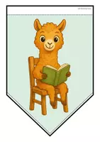 Vorschau - Mal- und Bastelvorlagen - Alpakaklasse / Lamaklasse - Girlande (Schulstart) - Seite 3
