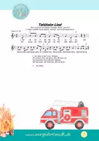 Vorschau - Arbeitsblätter - MUSIKPAKET mit Noten & MP3s - Tatütata-Lied - FEUERWEHR POLIZEI - Seite 1