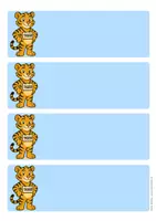 Vorschau - Mal- und Bastelvorlagen - Klassentier: Tiger - Namensschilder Tigerklasse - Seite 2