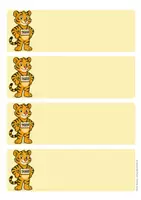 Vorschau - Mal- und Bastelvorlagen - Klassentier: Tiger - Namensschilder Tigerklasse - Seite 3