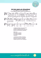Vorschau - Anderer Materialtyp - LIED NOTEN MORGENKREISMUSIK - Ich bin jetzt ein Schulkind - EINSCHULUNG SCHULE - Seite 1