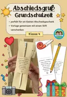 Vorschau - Mal- und Bastelvorlagen - Abschiedsgruß - Grundschulzeit (Klasse 1-4) - Deckblatt
