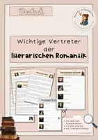 Vorschau - Stundenentwürfe - Literarische Romantik: Die wichtigsten Vertreter im Überblick erarbeiten - Deckblatt