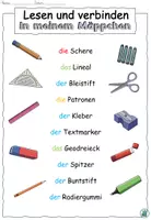 Vorschau - Arbeitsblätter - Materialpaket "In meinem Mäppchen" Meine Schulsachen - DaZ / DaF / Deutsch - Seite 2