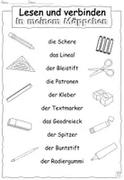 Vorschau - Arbeitsblätter - Materialpaket "In meinem Mäppchen" Meine Schulsachen - DaZ / DaF / Deutsch - Seite 3
